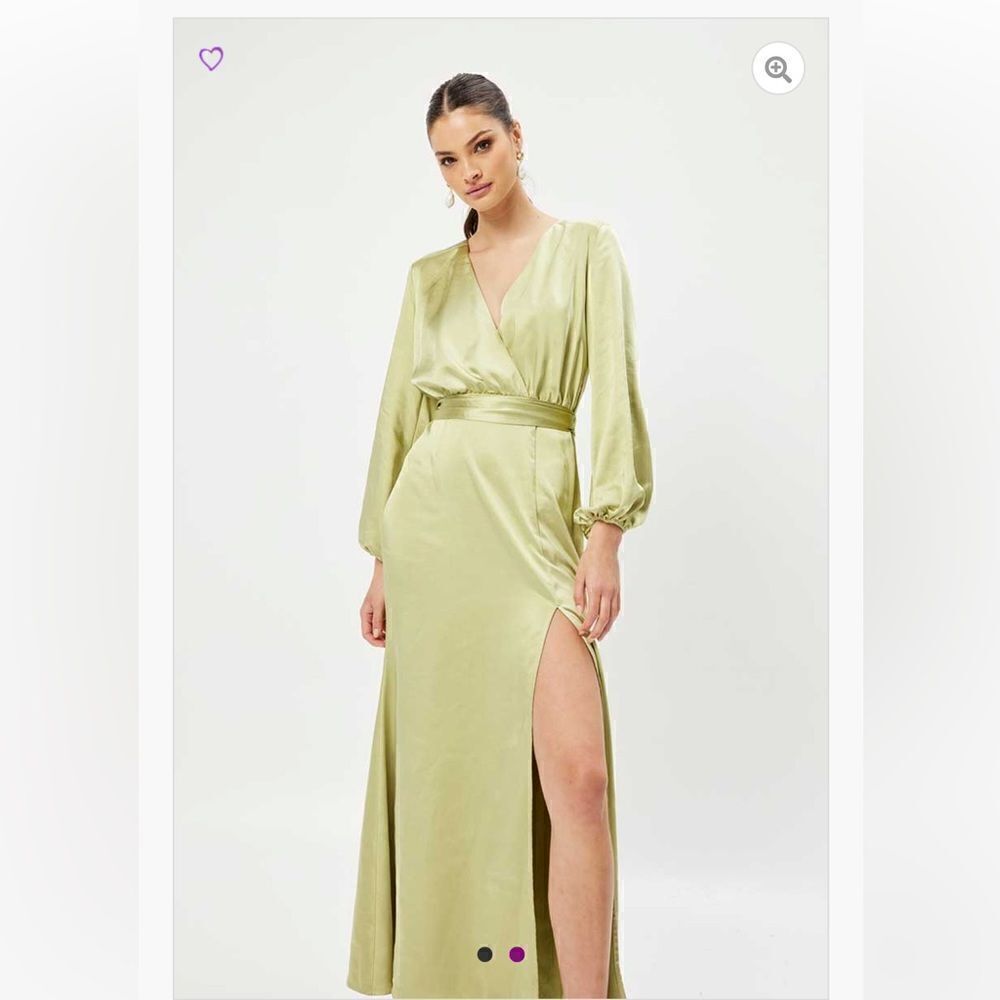 Elliatt Kai Long Sleeve Maxi Dress in Avocado,.Size S - Picture 2 of 16